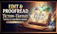 proofread fiction fantasy children book or novel