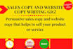 write persuasive sales page,sales copy,landing page