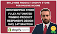 build shopify one product store for passive income