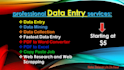do fastest data entry, copy paste, web research,data collect