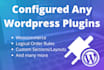 install and configure any wordpress  theme or plugins