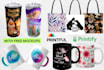 create designs for mugs, tote bags, tumblers and bottles printify printful