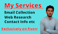 find email address and do web research