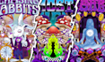 design stoner trippy weed mushroom psychedelic tshirt and label