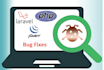 fix html, css, js, php, laravel, bootstrap bugs, errors