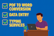 data entry, typing work in excel and word