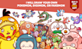 draw your own kawaii pokemon, digimon, or fakemon characters