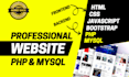 develop website, web app using php mysql database