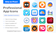 design modern mobile app icon or logo for app or playstore