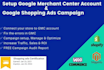 create google shopping ads campaign and merchant center