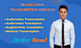 do english to urdu translation and transcription