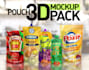 make 3d pouch pack mockup animation