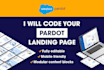 code your pardot landing page template
