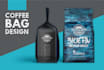do professional coffee bag design or product label design