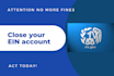 close your US ein tax id account with the irs