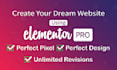 design your wordpress website using  elementor pro