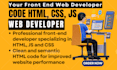 build a landing or custom page, html css js and responsive