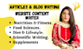 provide scientific writing on food and nutritional supplements
