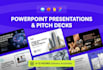 design investor pitch deck with ugc ads and high converting ad creatives