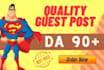 write and publish 7 guest posts on 90 da websites