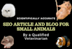 write veterinary articles and blogs on small animals, pets