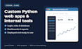 build a custom python flask web app, internal tool or dashboard