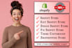 create shopify store, shopify website, dropshipping store