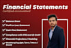 prepare balance sheet, profit and loss and financial projections