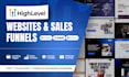 design gohighlevel clickfunnels kajabi websites and funnels