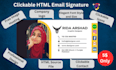 create clickable HTML email signature