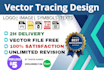 vectorize logo, vector tracing, redraw, convert image to vector