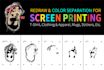 do color separation for screen printing in vector format