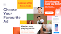 design animated HTML banner ads in 5 hour