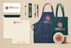 design brand style guide or brand identity guidelines with branding kit