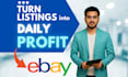 create fast selling ebay store and manage listings