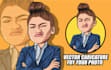 draw perfect big head caricature in 24 hours from your photo