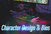 do character design and write character bios or backstories