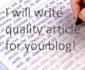 write quality article to your blog