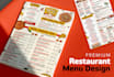 design a high end restaurant menu design for your brand US seller