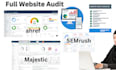 do site audit with ahref semrush majestic to find and fix the issues