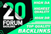 make manual link building forum backlinks for off page seo