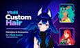 create custom vroid hair and accessories for your 3d avatar