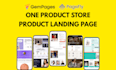 build shopify dropshipping landing page, one product store by gempages, pagefly