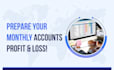 do your monthly accounting, preparing profit and loss