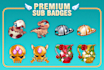 create custom premium twitch sub badges