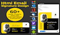 create custom clickable responsive html email signature