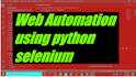 do web automation using python selenium