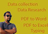 virtual assistant, data entry and mining