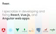 develop or fix react, vuejs and angular web applications