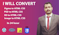 convert figma to html psd to html xd to html css responsive tailwind css website